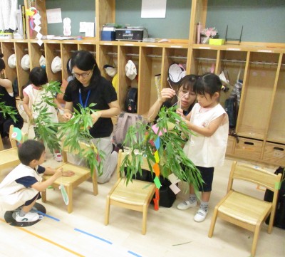 親子笹飾り